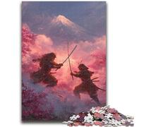 JigsawPuzzle 1000 Pieces for Teenagers Ninja at The Foot of Mount Fuji Challenging Game Toys for Is Ideal As A Gift for The Whole Family 50x75cm