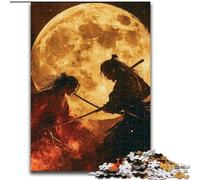 JigsawPuzzle 1000 Pieces for Teenagers Ninja Under The Blood Moon, Elephant Toy Intellectual Game Birthday Present, Gifts, Wall Art for Ages 14+ (Size 26x38cm)