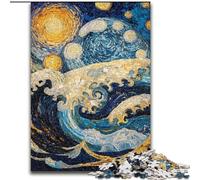 JigsawPuzzle 1000 Pieces for Teenagers Ocean Waves, Stress Relief with Fully Interlocking Randomly Shaped Pieces for And 14 Years Old (Size 26x38cm)