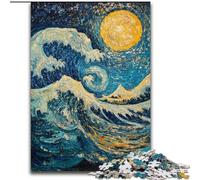 JigsawPuzzle 1000 Pieces for Teenagers Ocean Waves, Stress Relief with Fully Interlocking Randomly Shaped Pieces for And 14 Years Old (Size 50x75cm)