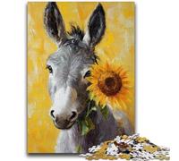 JigsawPuzzle 1000 Pieces for Teenagers Oil Painting Donkey Toy Intellectual Game for Home Decoration for Age 14 Years Up 26x38cm