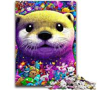 JigsawPuzzle 1000 Pieces for Teenagers Otter Baby for Age 14+ Brain Teaser Game Best Gift for Adults And Teenagers 26x38cm