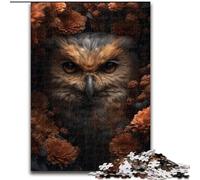 JigsawPuzzle 1000 Pieces for Teenagers Owl And Flowers, Stress Relief with Fully Interlocking Randomly Shaped Pieces for And 14 Years Old (Size 50x75cm)