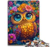 JigsawPuzzle 1000 Pieces for Teenagers Owl Flowers Educational Games Wall Decoration Unique Birthday And Xmas Gifts 38x26cm