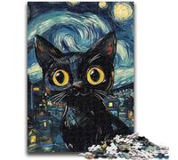 JigsawPuzzle 1000 Pieces for Teenagers Owl Night Sky Toy Intellectual Game for Home Decoration for Age 14 Years Up 26x38cm