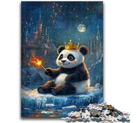 JigsawPuzzle 1000 Pieces for Teenagers Panda in The Snow for Educational Game Challenge Toy Deal As Gifts for The Whole Family 50x75cm