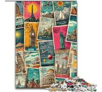 JigsawPuzzle 1000 Pieces for Teenagers Paris Collage, for 14+ Challenging Game As A Gift for The Whole Family And Friends (Size 26x38cm)