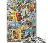 JigsawPuzzle 1000 Pieces for Teenagers Paris Collage Relax Games Educational Game for Birthday, Chrismas for And Age 14 Years Up 26x38cm