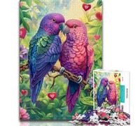 JigsawPuzzle 1000 Pieces for Teenagers Parrot Couple,Toys Educational Games Stress Relieving Unique Home Decor And Gifts 38x26cm