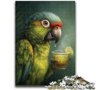 JigsawPuzzle 1000 Pieces for Teenagers Parrot Drinking A Drink Family Fun Fun at Home Activities, Birthday Present,Travel Gifts, for And 14 Years Old 50x75cm
