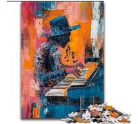 JigsawPuzzle 1000 Pieces for Teenagers Playing The Piano Oil Painting, Stress Relief with Fully Interlocking Randomly Shaped Pieces for And 14 Years Old (Size 50x75cm)
