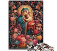 JigsawPuzzle 1000 Pieces for Teenagers Portrait of Mary The Mother Decompressing Intellectual Educational Toy Perfect Decoration 26x38cm