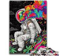 JigsawPuzzle 1000 Pieces for Teenagers Psychedelic Astronaut Decompressing Intellectual Educational Toy Perfect Decoration 26x38cm