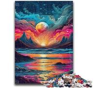 JigsawPuzzle 1000 Pieces for Teenagers Psychedelic Landscape, Suitable for People Aged 14 And Above Educational Games Secret Santa Gifts 50X75CM