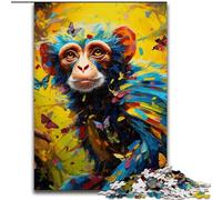 JigsawPuzzle 1000 Pieces for Teenagers Psychedelic Monkey,Toys Educational Games Stress Relieving Unique Home Decor And Gifts 50x75cm