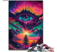 JigsawPuzzle 1000 Pieces for Teenagers Psychedelic Nature, Elephant Toy Intellectual Game Birthday Present, Gifts, Wall Art for Ages 14+ (Size 26x38cm)