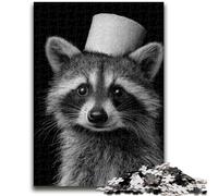 JigsawPuzzle 1000 Pieces for Teenagers Raccoon Playing with Toilet Paper for Age 14+ Brain Teaser Game Best Gift for Adults And Teenagers 26x38cm
