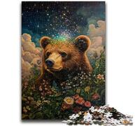 JigsawPuzzle 1000 Pieces for Teenagers Rose Brown Bear Relax Games Educational Game for Birthday, Chrismas for And Age 14 Years Up 50x75cm
