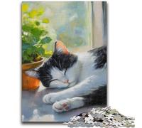 JigsawPuzzle 1000 Pieces for Teenagers Sleeping Cat Educational Games Wall Decoration Unique Birthday And Xmas Gifts 50x75cm