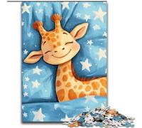 JigsawPuzzle 1000 Pieces for Teenagers Sleeping Giraffe, Toy Intellectual Game Enhance Love between Couples for Ages 14+ (Size 50x75cm)