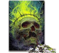 JigsawPuzzle 1000 Pieces for Teenagers Smoke Skull Stress Reliever Difficult Challenge Deal As Gifts for The Whole Family 50x75cm