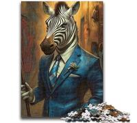 JigsawPuzzle 1000 Pieces for Teenagers Suit Zebra Challenging Game Toys for Is Ideal As A Gift for The Whole Family 26x38cm