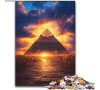 JigsawPuzzle 1000 Pieces for Teenagers Sunset Pyramid, for Age 14 Years And over Home Decor As A Gift for The Whole Family And Friends (Size 50x75cm)