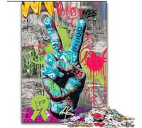 JigsawPuzzle 1000 Pieces for Teenagers The Yeah Gesture, Stress Relief with Fully Interlocking Randomly Shaped Pieces for And 14 Years Old (Size 26x38cm)