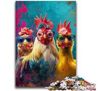 JigsawPuzzle 1000 Pieces for Teenagers Three Chickens for Age 14+ Brain Teaser Game Best Gift for Adults And Teenagers 50x75cm