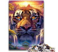 JigsawPuzzle 1000 Pieces for Teenagers Tiger Falls for Educational Game Challenge Toy Deal As Gifts for The Whole Family 38x26cm