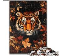 JigsawPuzzle 1000 Pieces for Teenagers Tiger in The Jungle, Suitable for People Aged 14 And Above Educational Games Secret Santa Gifts (Size 26x38cm)