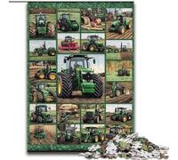 JigsawPuzzle 1000 Pieces for Teenagers Tractor Collage, Games Toys Gift Unique Birthday And Gifts for And Age 14 Years Up (size 26x38cm)