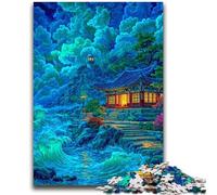 JigsawPuzzle 1000 Pieces for Teenagers Traditional Korean Palace Towers Stress Reliever Difficult Challenge Deal As Gifts for The Whole Family 50x75cm