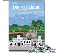 JigsawPuzzle 1000 Pieces for Teenagers Travel to Dar Es Salaam,Brain Intelligence Challenge Addictive Toys Birthday Present,Gifts,Wall Art 38x26cm