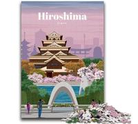 JigsawPuzzle 1000 Pieces for Teenagers Travel to Hiroshima for Age 14+ Quiz Game Fun at Home Activities, Birthday Present,Travel Gifts (size 38x26cm)