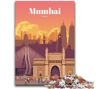 JigsawPuzzle 1000 Pieces for Teenagers Travel to Mumbai for Age 14+ Quiz Game Fun at Home Activities, Birthday Present,Travel Gifts (size 38x26cm)