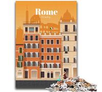 JigsawPuzzle 1000 Pieces for Teenagers Travel to Rome for Age 14+ Quiz Game Fun at Home Activities, Birthday Present,Travel Gifts (size 50x75cm)