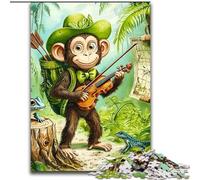 JigsawPuzzle 1000 Pieces for Teenagers Traveling Monkey Stress Reliever Difficult Challenge Unique Home Decor And Gifts (size 50x75cm)