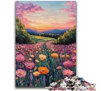 JigsawPuzzle 1000 Pieces for Teenagers Tulip Garden Toy Intellectual Game for Home Decoration for Age 14 Years Up 26x38cm