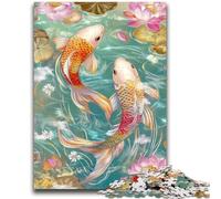 JigsawPuzzle 1000 Pieces for Teenagers Two Koi Carps Family Fun Fun at Home Activities, Birthday Present,Travel Gifts, for And 14 Years Old 26x38cm
