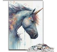 JigsawPuzzle 1000 Pieces for Teenagers Unicorn Watercolor, for Age 14 Years And over Home Decor As A Gift for The Whole Family And Friends (Size 26x38cm)