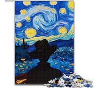 JigsawPuzzle 1000 Pieces for Teenagers Van Gogh Night Sky, Suitable for People Aged 14 And Above Educational Games Secret Santa Gifts (Size 26x38cm)