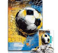 JigsawPuzzle 1000 Pieces for Teenagers Watercolor Football,Help The Brain Exercise Addictive Toys to Cultivate Patience Gift For Birthdays 75x50cm