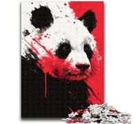 JigsawPuzzle 1000 Pieces for Teenagers Watercolor Panda Challenging Game Toys for Is Ideal As A Gift for The Whole Family 50x75cm