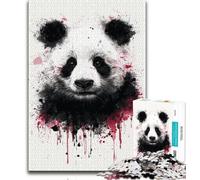 JigsawPuzzle 1000 Pieces for Teenagers Watercolor Panda,Toys Educational Games Stress Relieving Unique Home Decor And Gifts 38x26cm