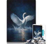 JigsawPuzzle 1000 Pieces for Teenagers White Swan,Brain Intelligence Challenge Addictive Toys Birthday Present,Gifts,Wall Art (38x26cm)