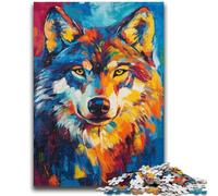 JigsawPuzzle 1000 Pieces for Teenagers Wolf Art, Suitable for People Aged 14 And Above Educational Games Secret Santa Gifts 26X38CM