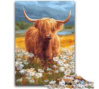 JigsawPuzzle 1000 Pieces for Teenagers Yak And Flowers Educational Games Wall Decoration Unique Birthday And Xmas Gifts 50x75cm