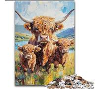 JigsawPuzzle 1000 Pieces for Teenagers Yak Family, Games Toys Gift Unique Birthday And Gifts for And Age 14 Years Up (size 50x75cm)