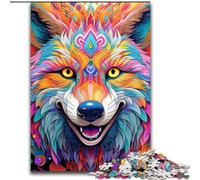 JigsawPuzzle 1000Pieces for Adults Art Wolf 1000Pieces Puzzles for Adults Interactive Family Game, DIY Home Decor, Challenging Brain Teaser Gift (Size 26x38 cm)